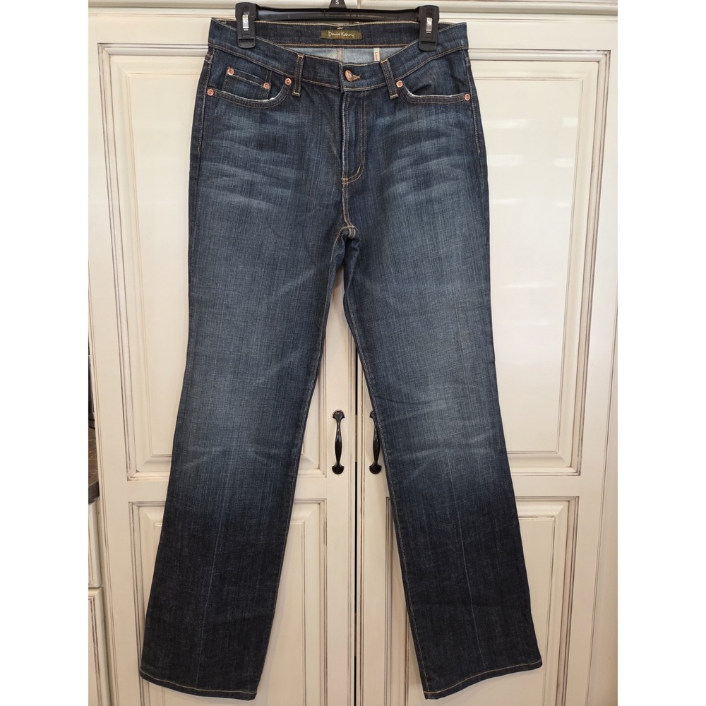 David Kahn Women's Tall Boot Cut Jeans - Dark Blue